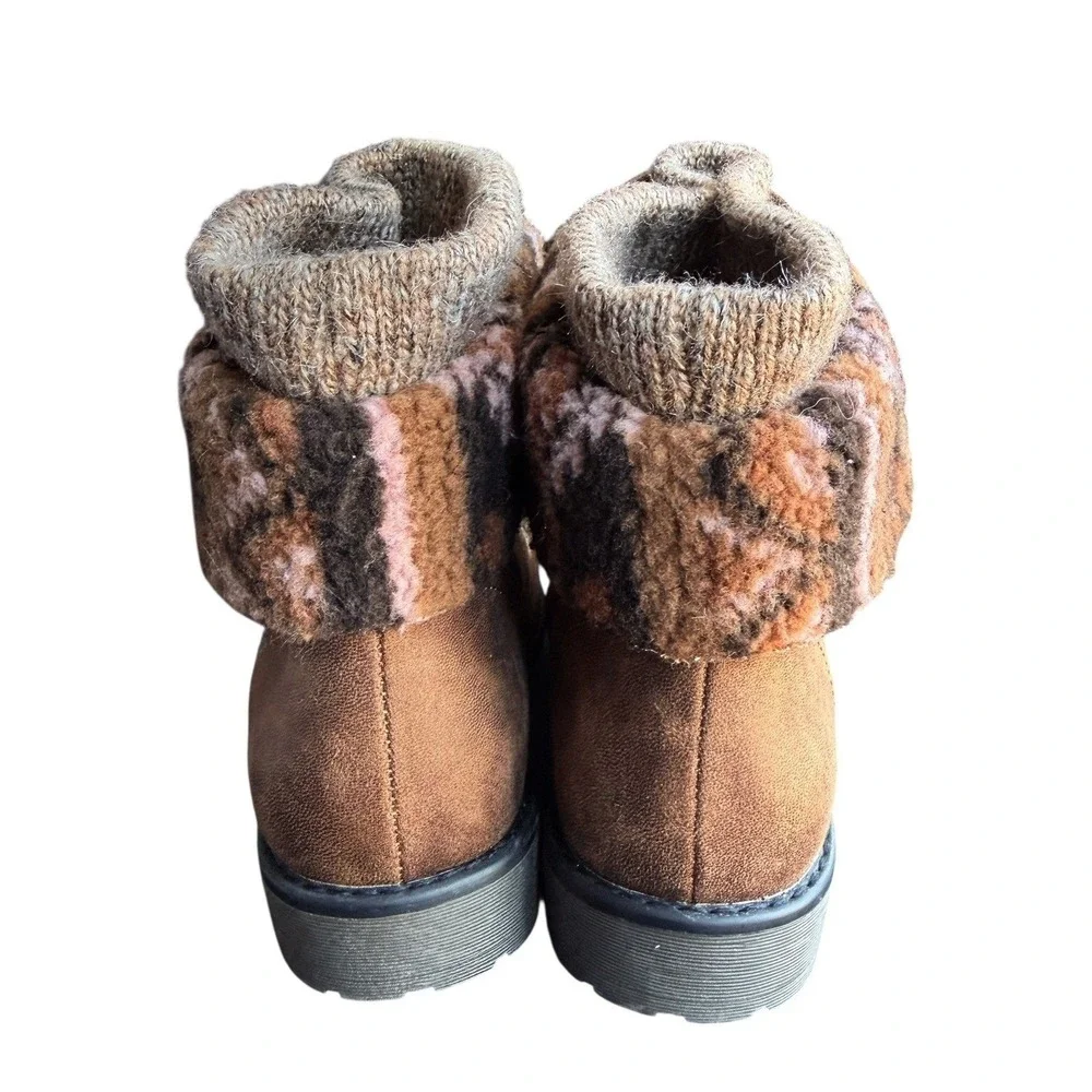 CLIFFS BY WHITE MOUNTAIN Womens Duena Hiking Boot Brown Cozy Cuff‎ Size 10 NEW